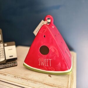 Rae Dunn Pink Watermelon Birdhouse